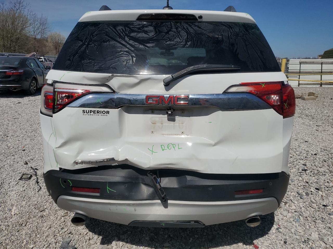 2019 GMC Acadia VIN 1GKKNMLS1KZ171549 Copart auction photo, rear end / side damage thumbnail 6