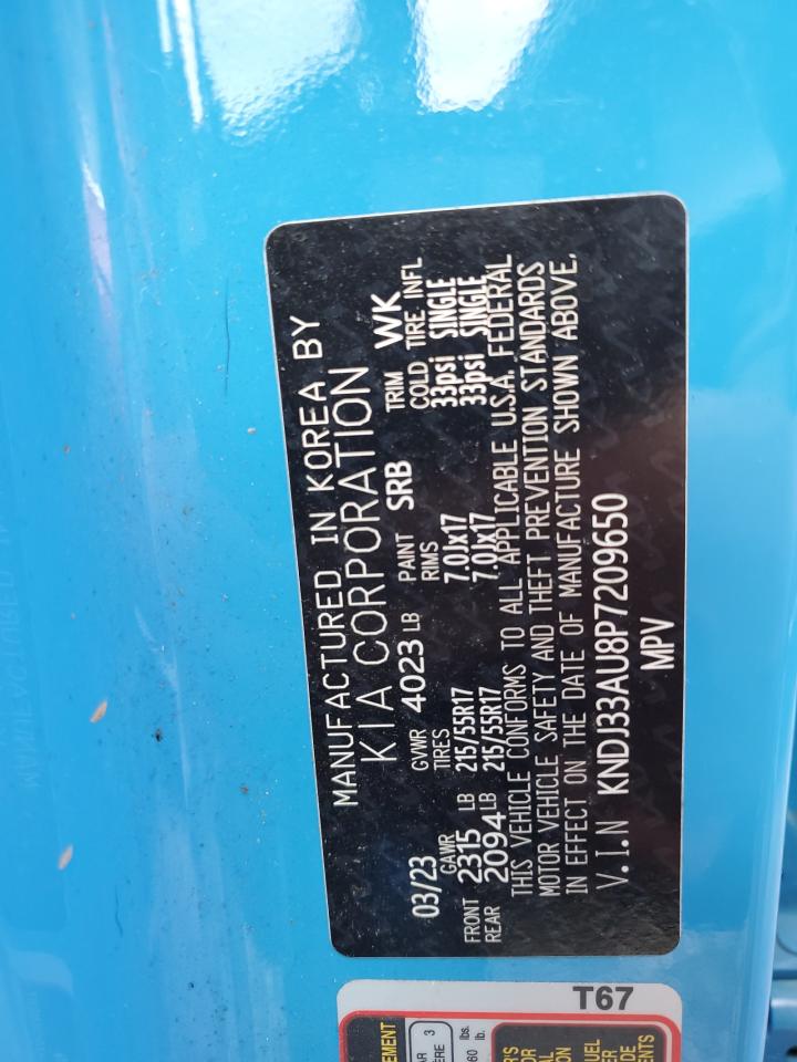 2023 KIA Soul VIN KNDJ33AU8P7209650 Copart auction photo, front end / rear end damage thumbnail 13