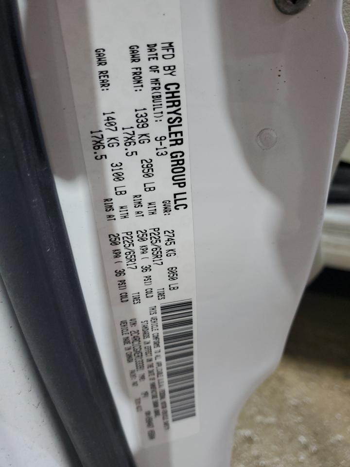 2014 Chrysler Town & Country VIN 2C4RC1CGXER133391 Copart auction photo, all over damage thumbnail 14