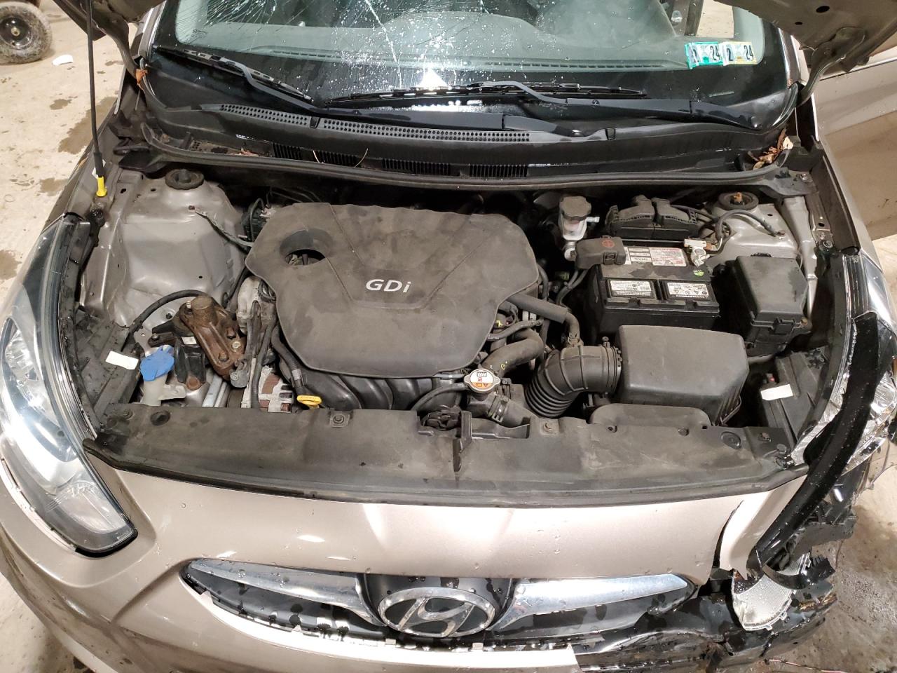 2013 Hyundai Accent VIN KMHCU5AEXDU098800 Copart auction photo, front end / side damage thumbnail 11