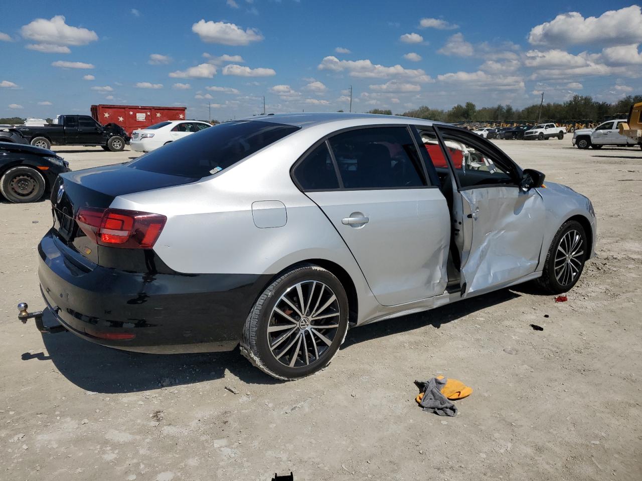 2016 Volkswagen Jetta VIN 3VW267AJXGM306201 Copart auction photo, side damage thumbnail 3