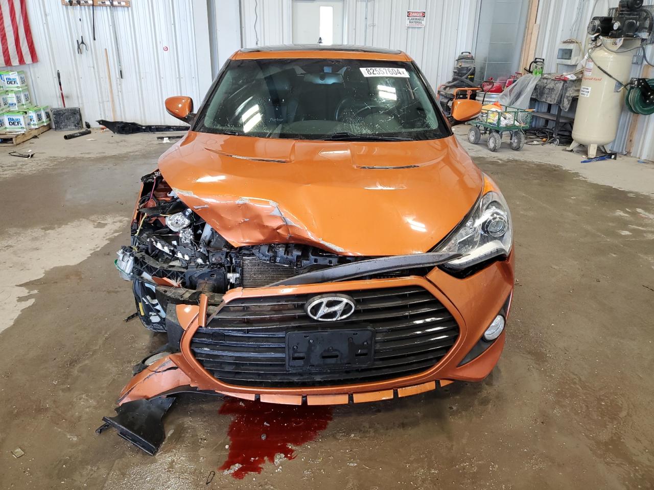 2015 Hyundai Veloster VIN KMHTC6AE7FU225062 Copart auction photo, front end damage thumbnail 5