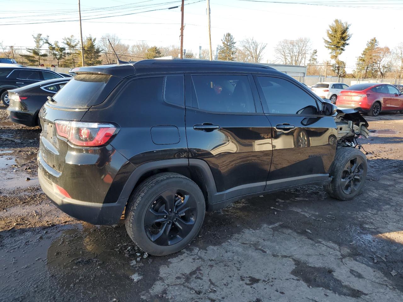 2019 Jeep Compass VIN 3C4NJDBB0KT827978 Copart auction photo, front end / side damage thumbnail 3