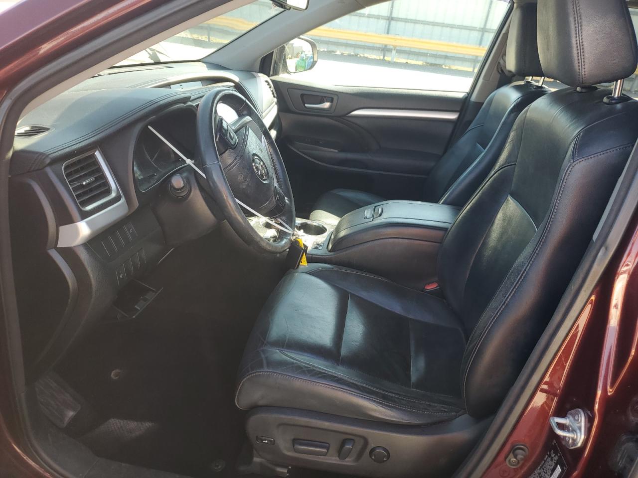 2014 Toyota Highlander VIN 5TDKKRFH1ES005619 Copart auction photo, front end damage thumbnail 7