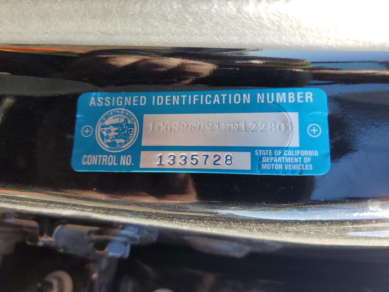 2022 RAM 1500 VIN 1C6SRFU91NN122801 Copart auction photo, replaced vin damage thumbnail 12