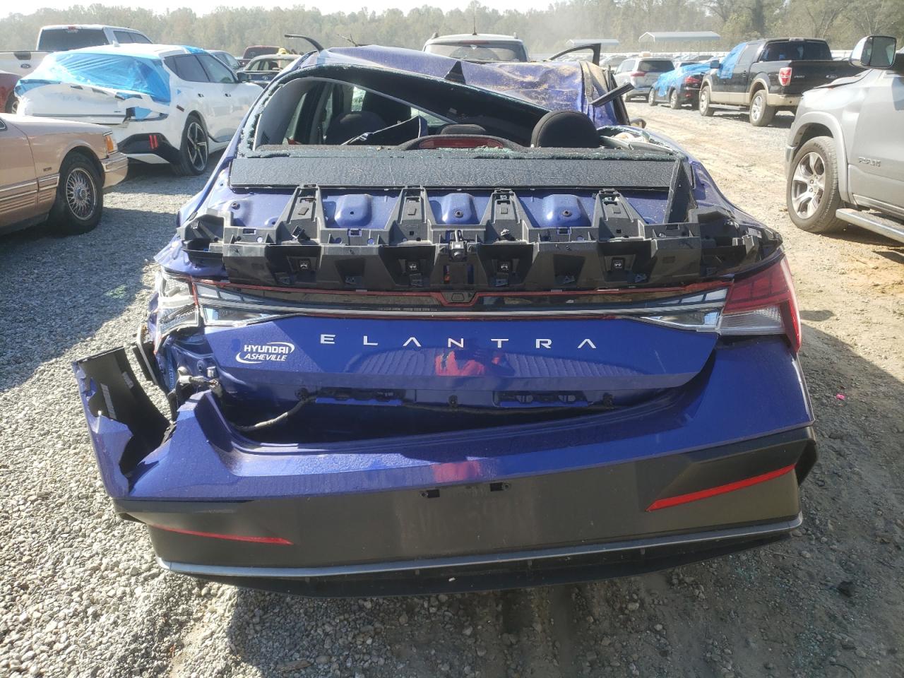 2024 Hyundai Elantra VIN KMHLS4DG4RU710381 Copart auction photo, top/roof damage thumbnail 6