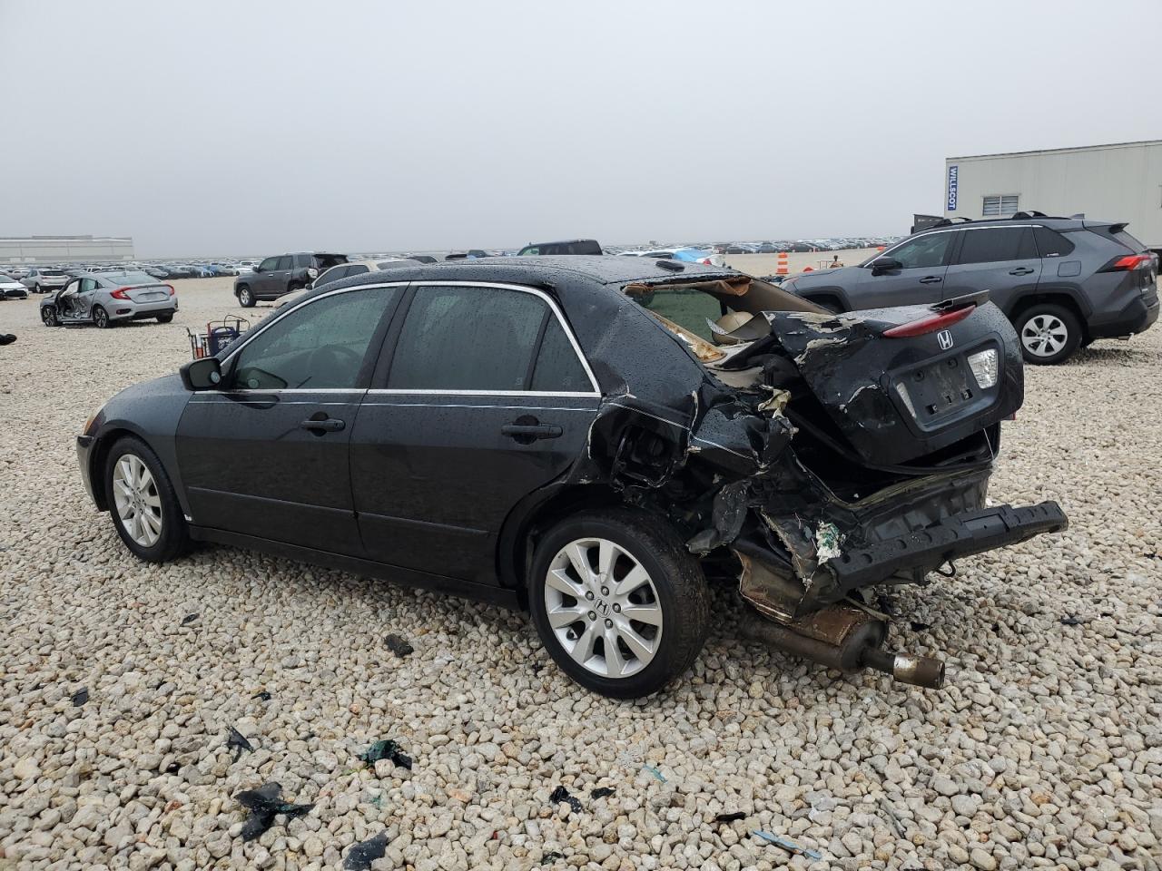 2007 Honda Accord VIN 1HGCM66567A105350 Copart auction photo, rear end damage thumbnail 2