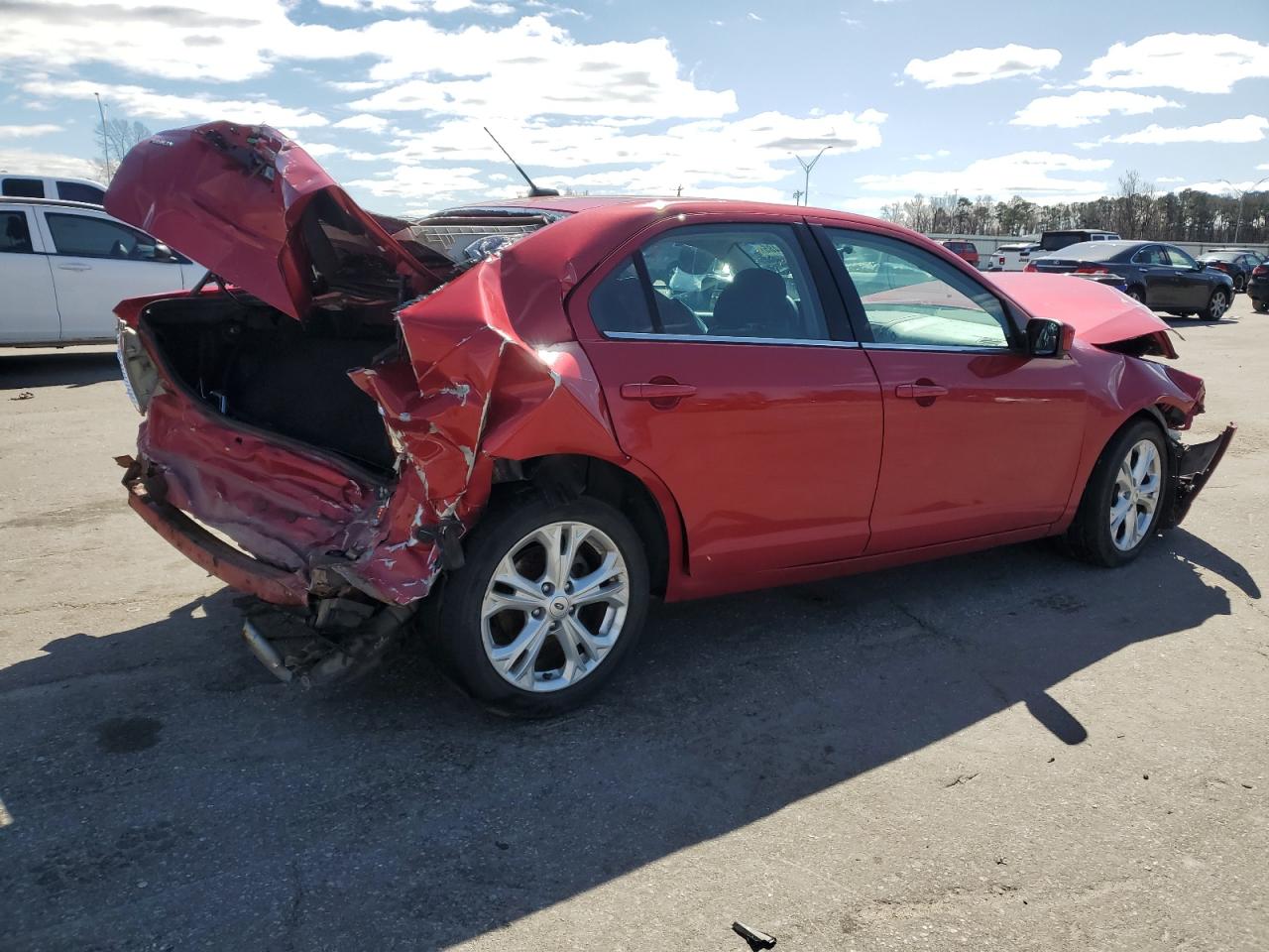 2012 Ford Fusion VIN 3FAHP0HA0CR350122 Copart auction photo, all over damage thumbnail 3