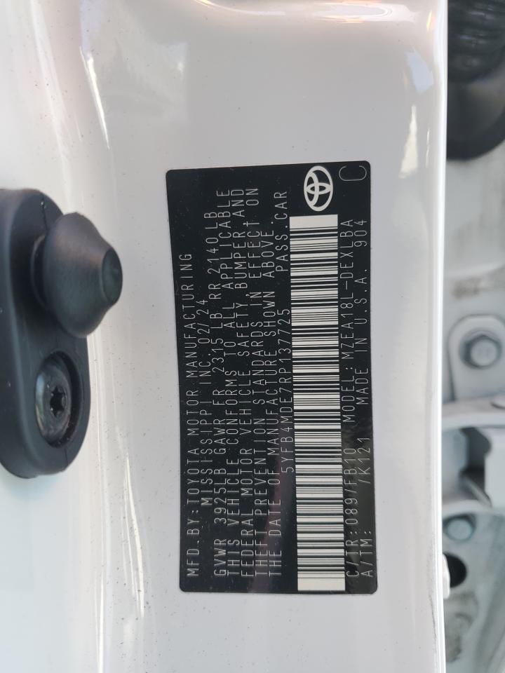 2024 Toyota Corolla VIN 5YFB4MDE7RP137725 Copart auction photo, front end damage thumbnail 13