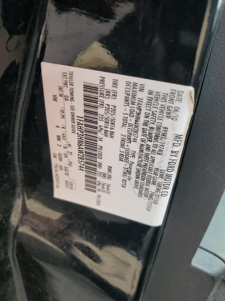 2010 Ford Focus VIN 1FAHP3HN6AW285744 Copart auction photo, front end damage thumbnail 13