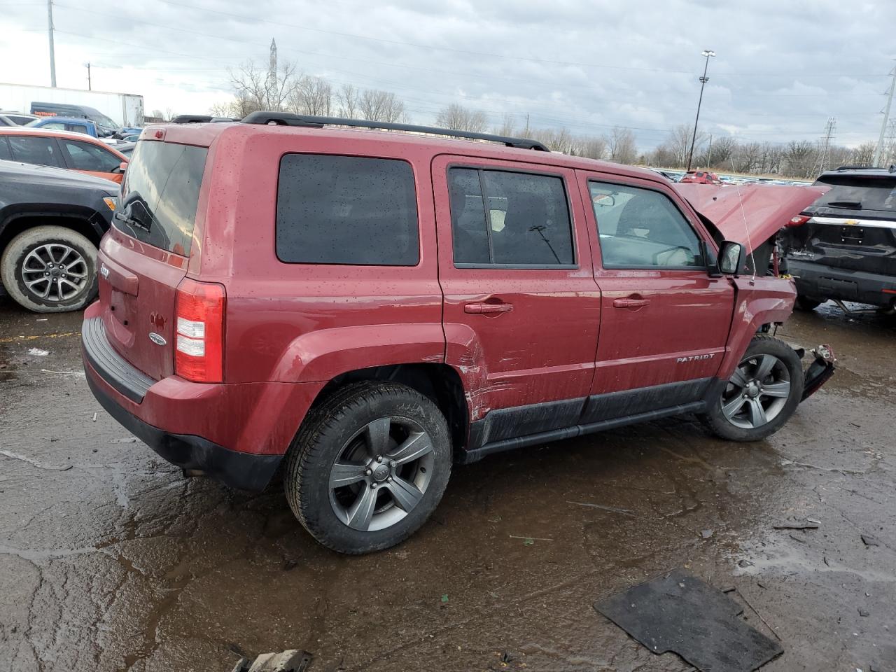 2015 Jeep Liberty (Patriot) VIN 1C4NJPFA6FD157125 Copart auction photo, front end / side damage thumbnail 3