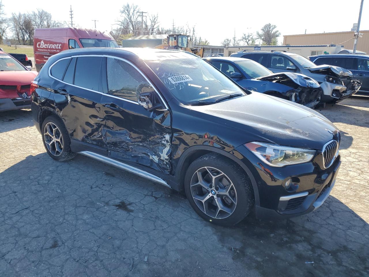 2017 BMW X1 VIN WBXHT3C35H5F80769 Copart auction photo, rollover damage thumbnail 4