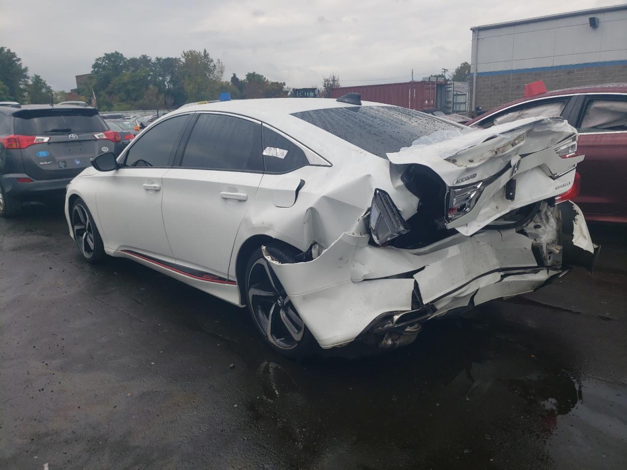 2021 Honda Accord VIN 1HGCV1F33MA001635 Copart auction photo, rear end damage thumbnail 2