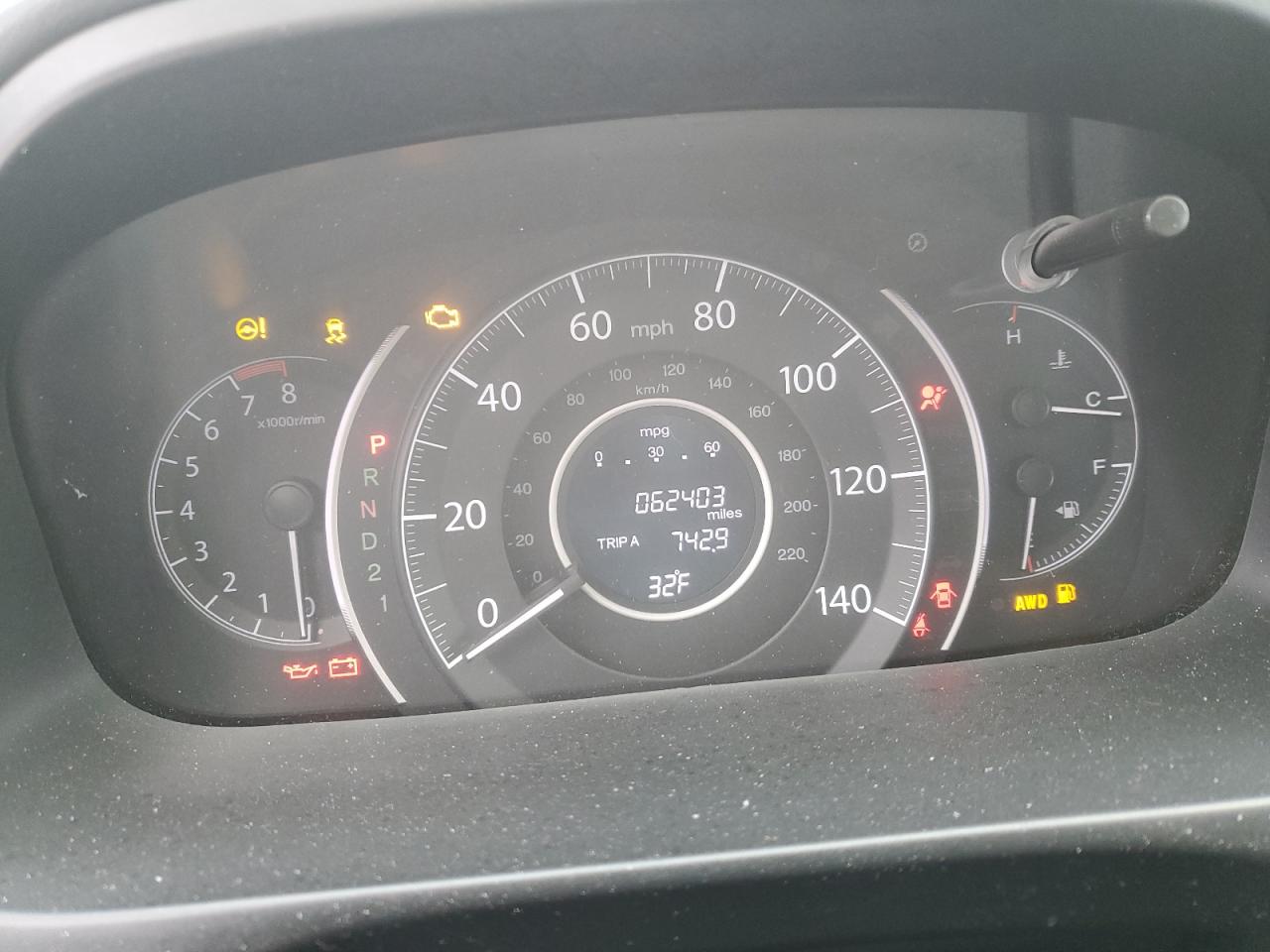 2014 Honda CR-V VIN 2HKRM4H36EH691840 Copart auction photo, front end damage thumbnail 9