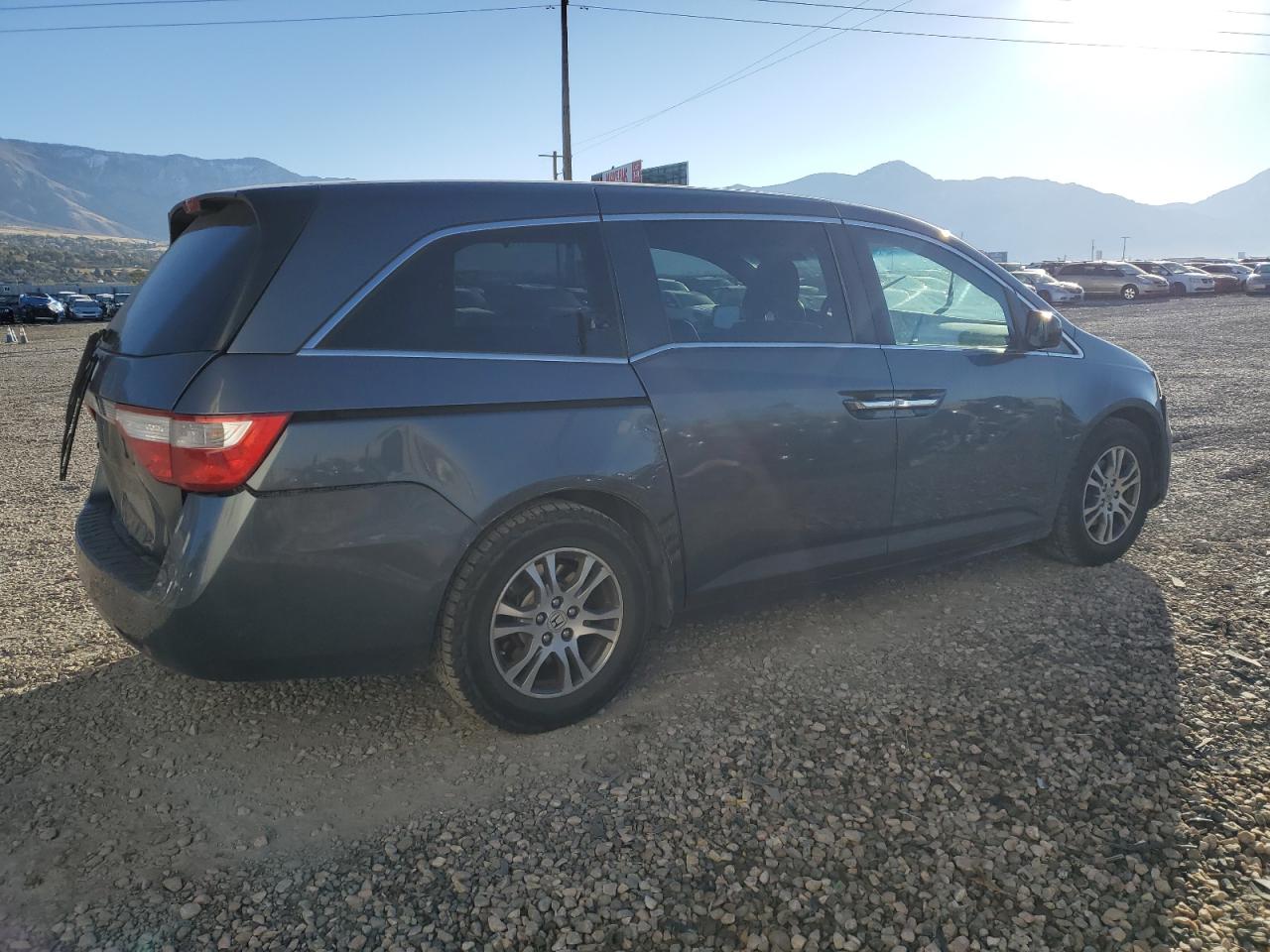 2013 Honda Odyssey VIN 5FNRL5H49DB006163 Copart auction photo, front end / rear end damage thumbnail 3