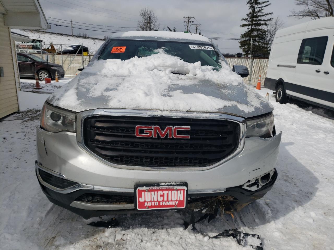 2017 GMC Acadia VIN 1GKKNRLA4HZ220191 Copart auction photo, front end / rear end damage thumbnail 5