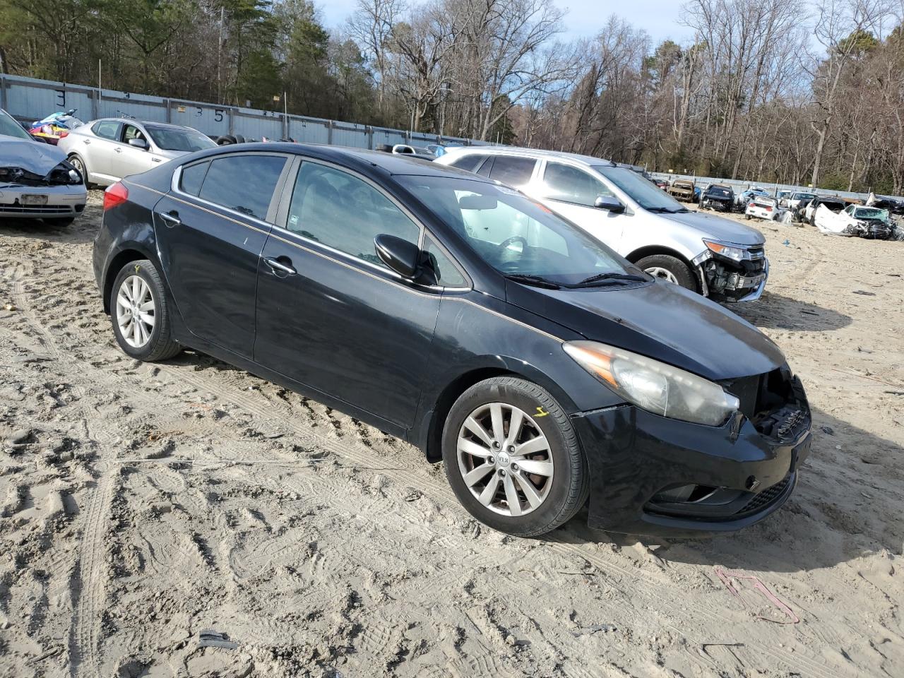 2014 KIA Forte VIN KNAFX4A86E5051799 Copart auction photo, front end / minor dent/scratches damage thumbnail 4