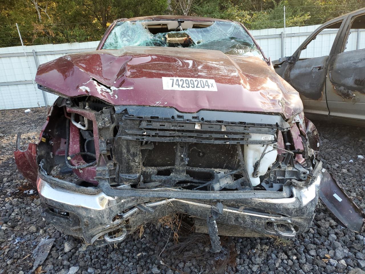 2019 RAM 1500 VIN 1C6RRERT5KN615924 Copart auction photo, all over damage thumbnail 5