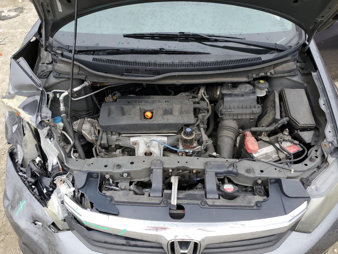 2012 Honda Civic VIN 2HGFB2F59CH312046 Copart auction photo, front end / minor dent/scratches damage thumbnail 11