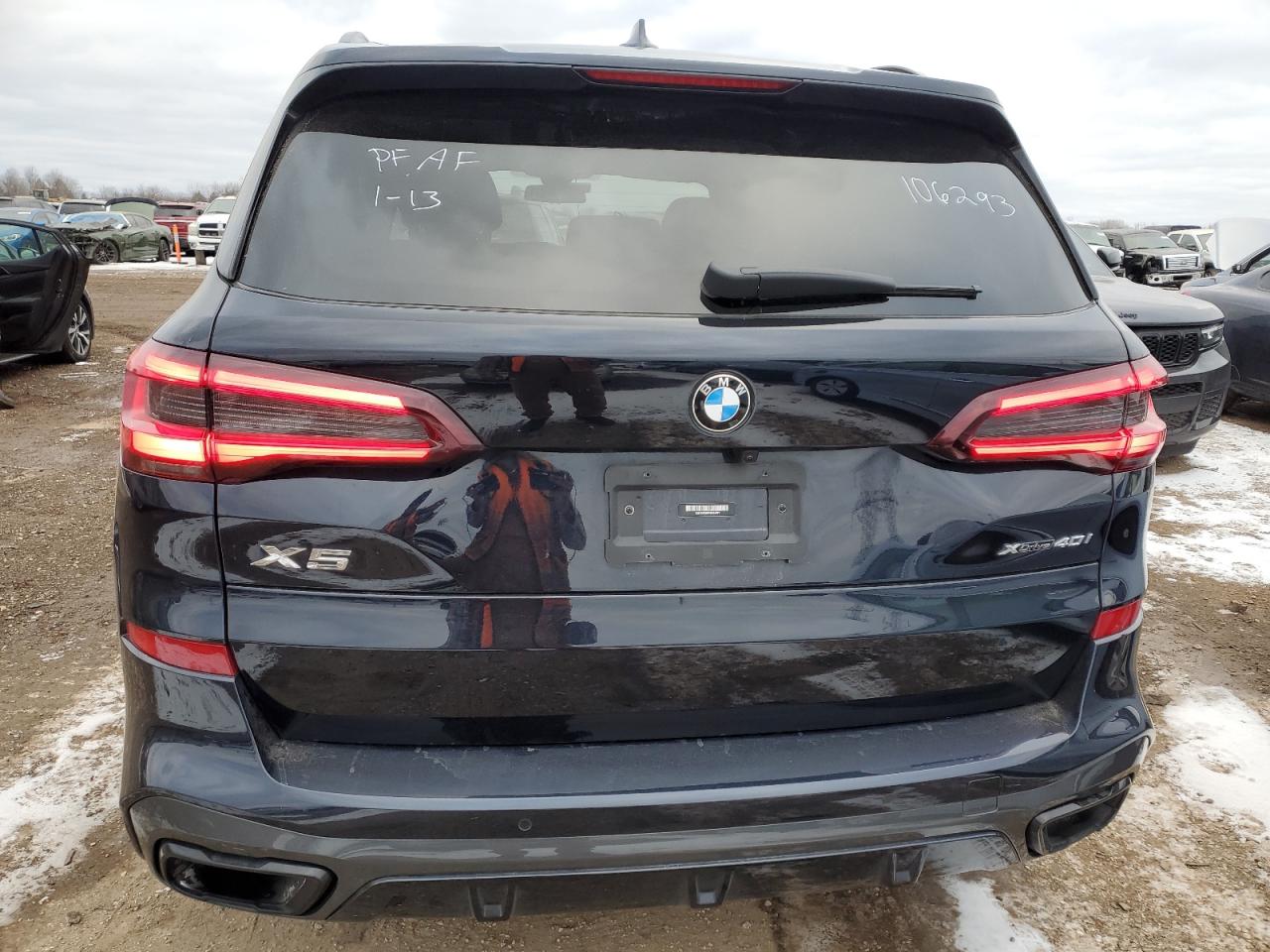 2022 BMW X5 VIN 5UXCR6C08N9N24371 Copart auction photo, side / front end damage thumbnail 6