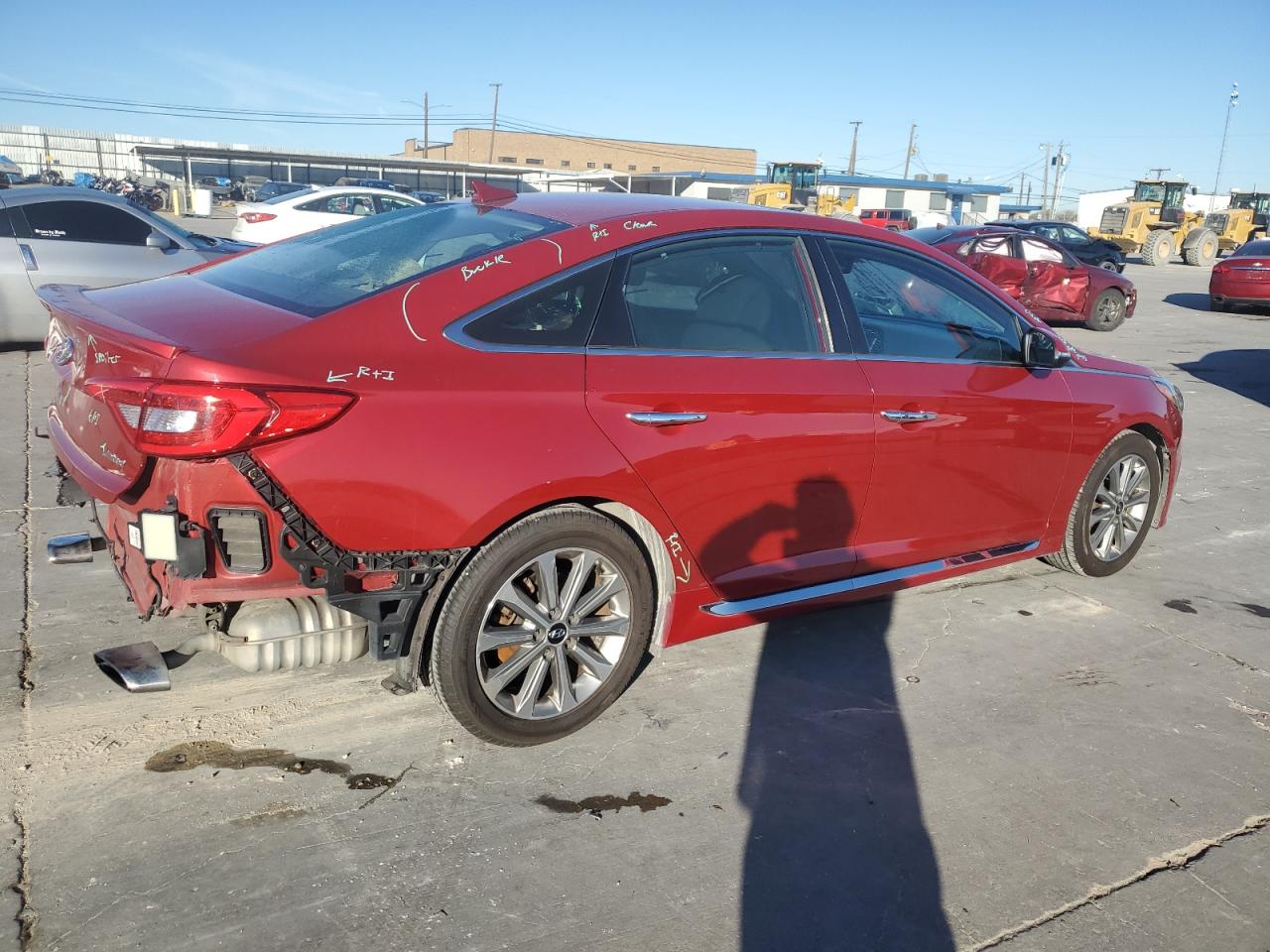 2017 Hyundai Sonata VIN 5NPE34AF1HH453825 Copart auction photo, rear end damage thumbnail 3