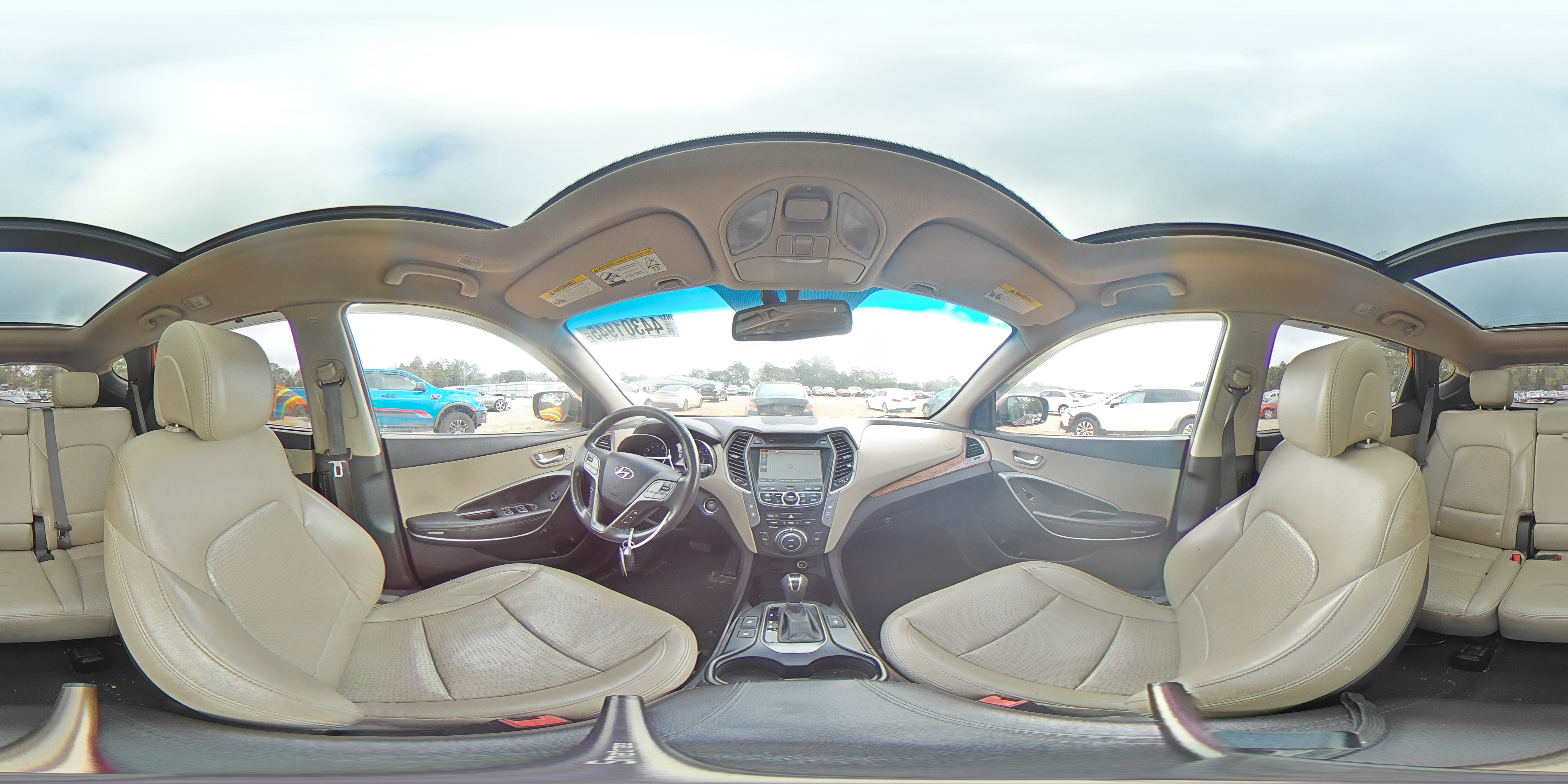 2014 Hyundai Santa Fe VIN 5XYZW3LA7EG135358 Copart auction photo, side damage thumbnail 13