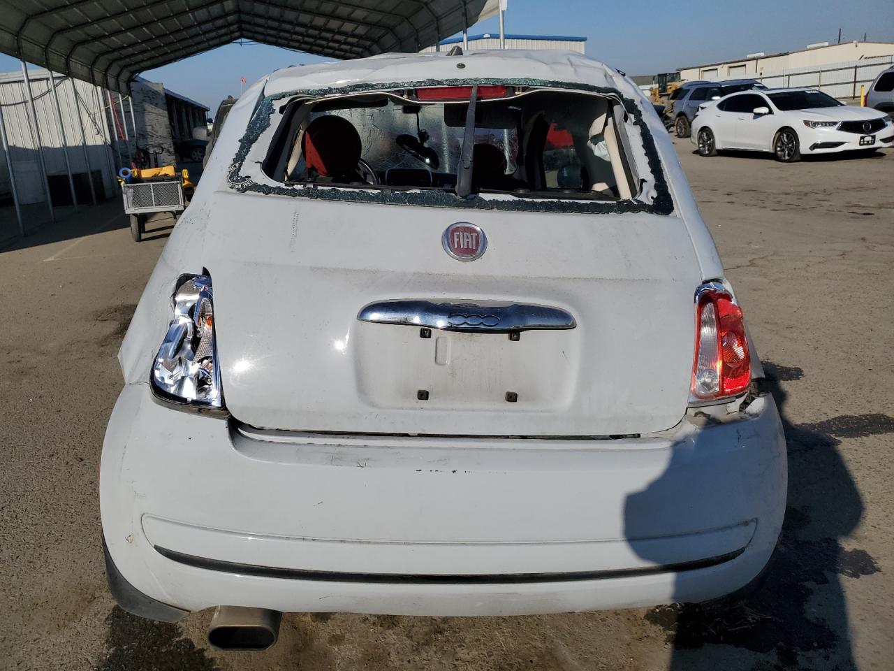 2017 Fiat 500 VIN 3C3CFFKR4HT691188 Copart auction photo, rollover damage thumbnail 6
