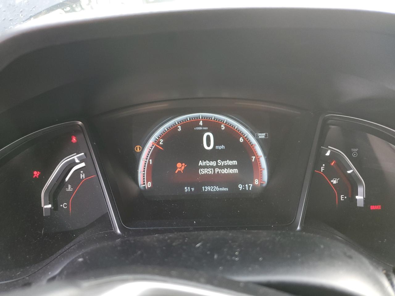 2017 Honda Civic VIN 2HGFC1E58HH702409 Copart auction photo, rear end / side damage thumbnail 9