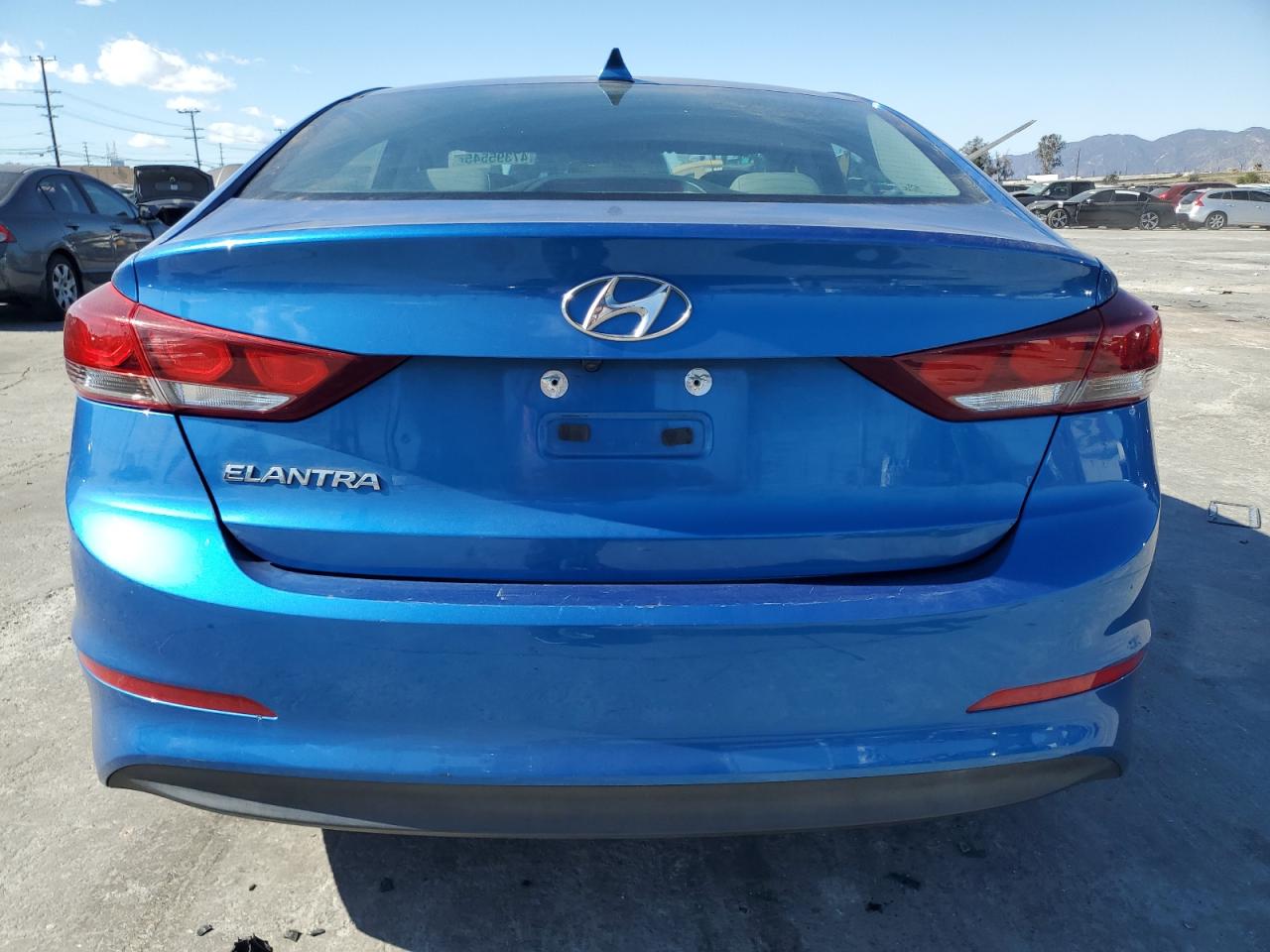 2017 Hyundai Elantra VIN 5NPD84LF5HH186828 Copart auction photo, front end / rear end damage thumbnail 6