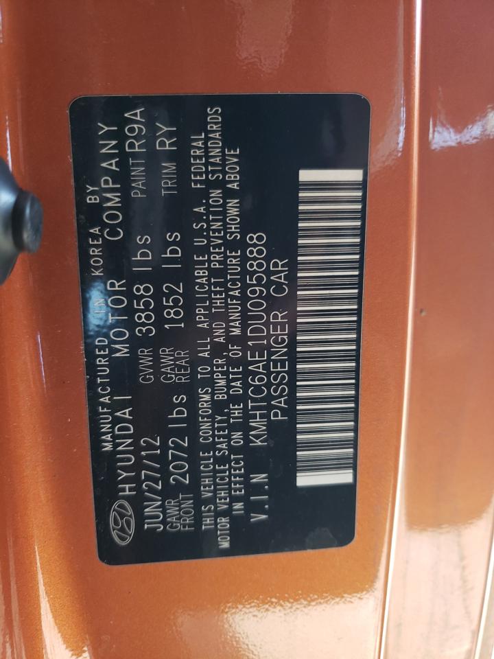 2013 Hyundai Veloster VIN KMHTC6AE1DU095888 Copart auction photo, front end / minor dent/scratches damage thumbnail 14