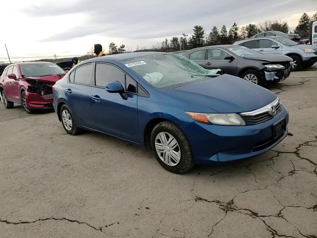 2012 Honda Civic VIN 2HGFB2E56CH544766 Copart auction photo, front end / side damage thumbnail 11
