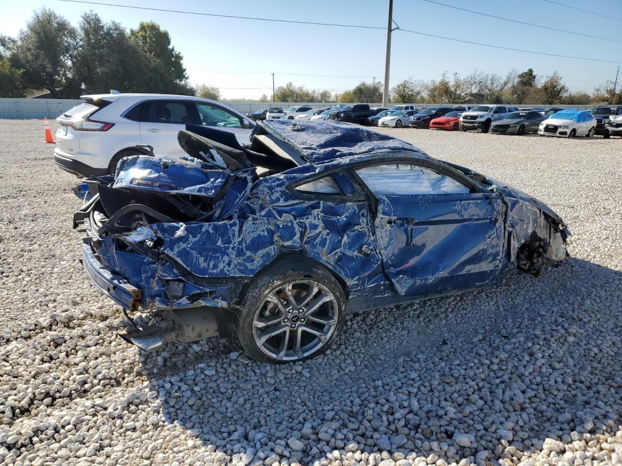 2022 Ford Mustang VIN 1FA6P8CF1N5123570 Copart auction photo, rollover damage thumbnail 5