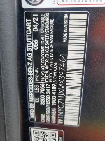 2021 Mercedes-Benz G-klasse VIN W1NYC7HJXMX397464 Copart auction photo, all over damage thumbnail 12