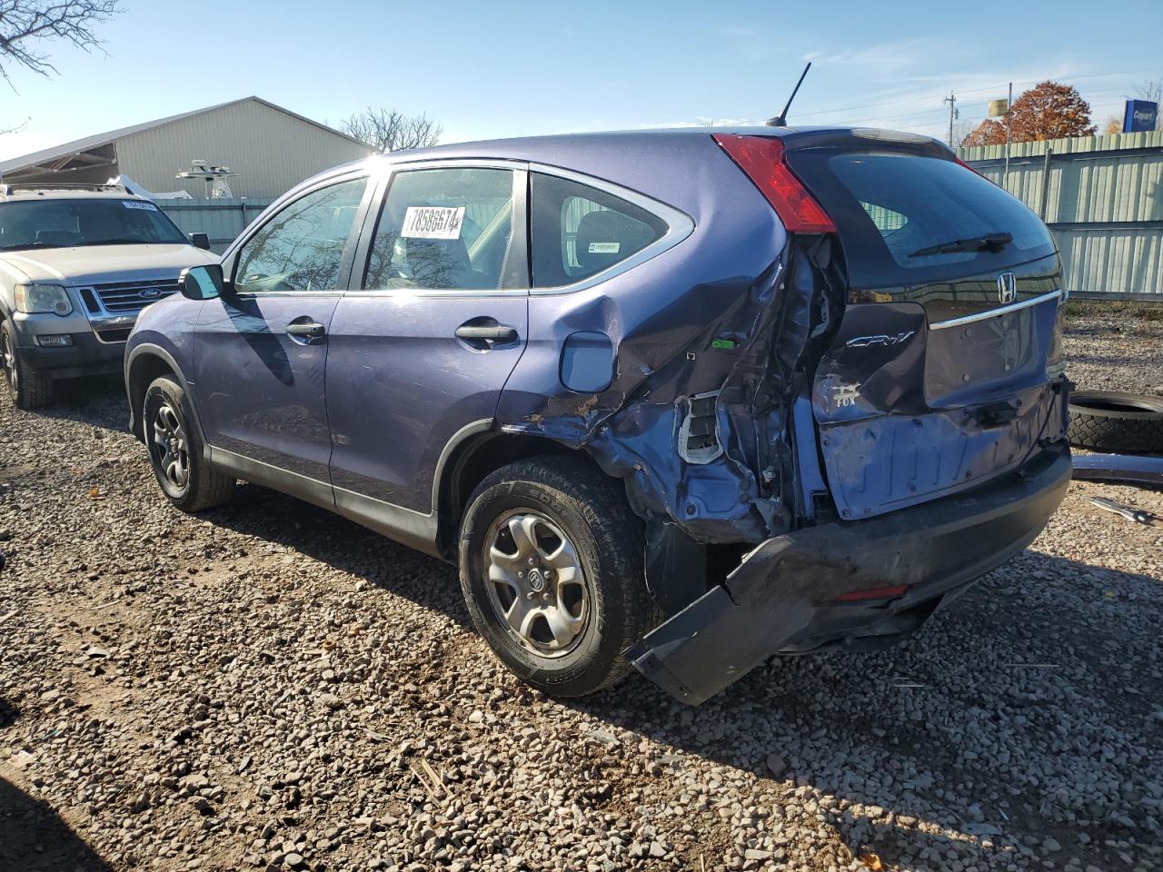2014 Honda CR-V VIN 2HKRM4H30EH627678 Copart auction photo, rear end / minor dent/scratches damage thumbnail 2