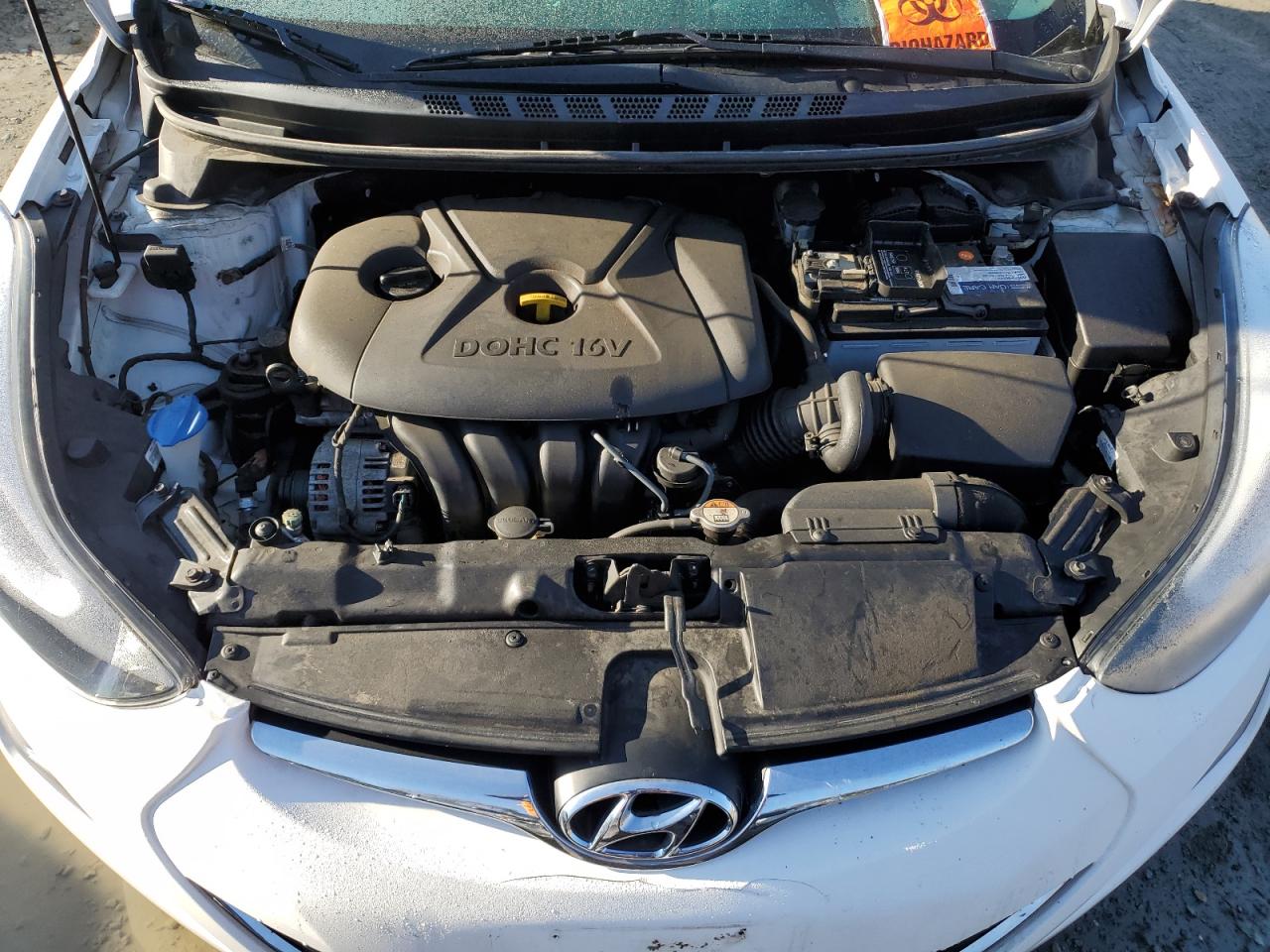 2014 Hyundai Elantra VIN 5NPDH4AE2EH517130 Copart auction photo, vandalism damage thumbnail 11