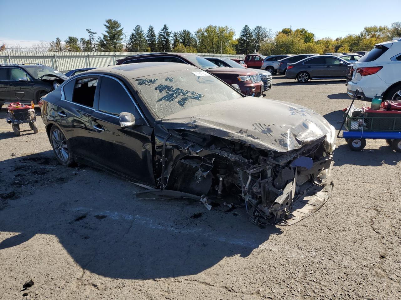 2018 Infiniti Q50 VIN JN1EV7AR4JM430138 Copart auction photo, front end / rear end damage thumbnail 4