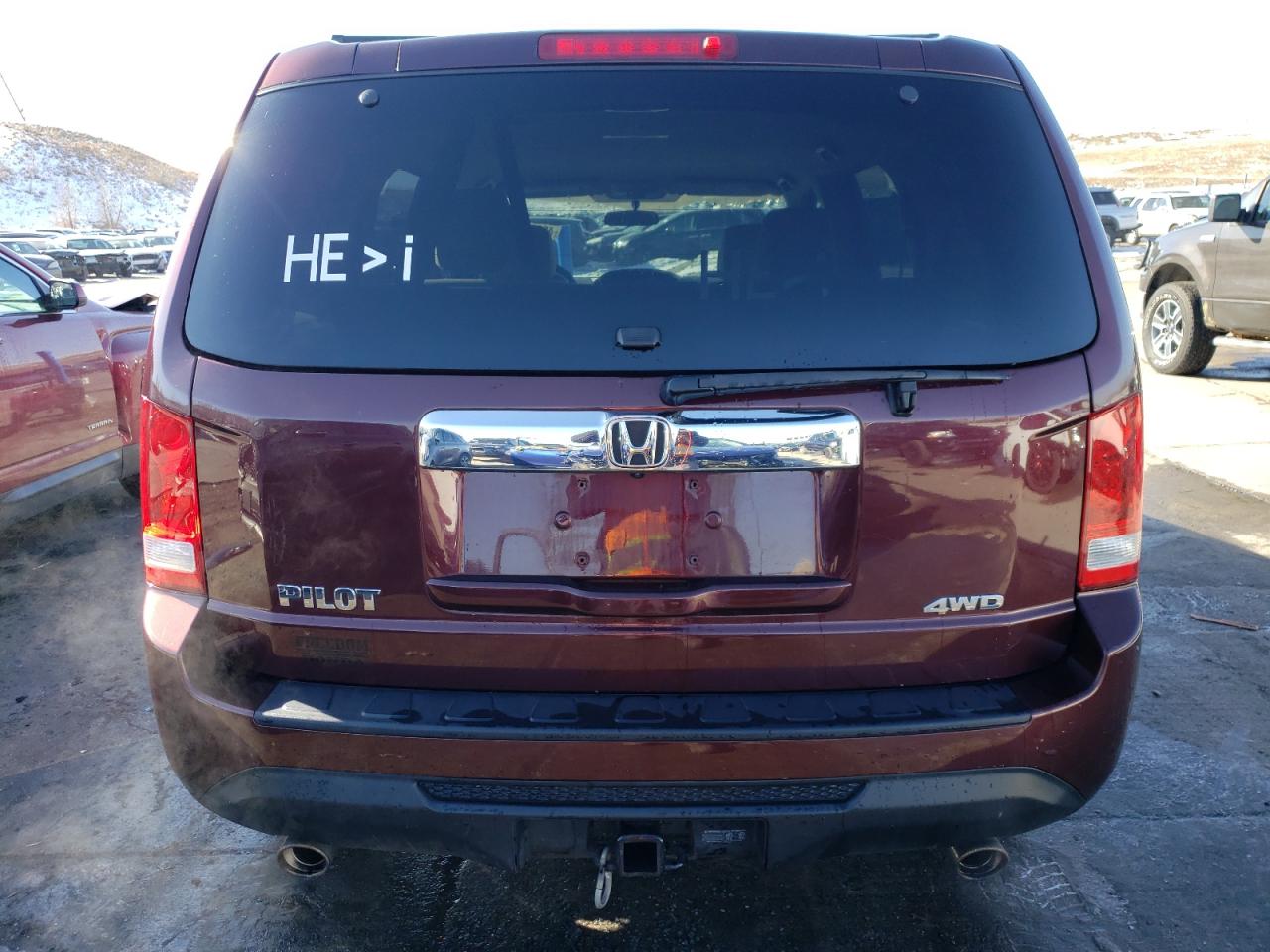 2014 Honda Pilot VIN 5FNYF4H49EB009742 Copart auction photo, front end / side damage thumbnail 6