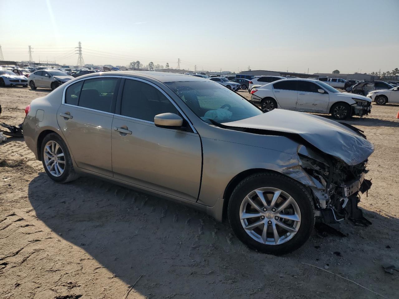 2009 Infiniti G VIN JNKCV61E99M012597 Copart auction photo, front end / side damage thumbnail 4