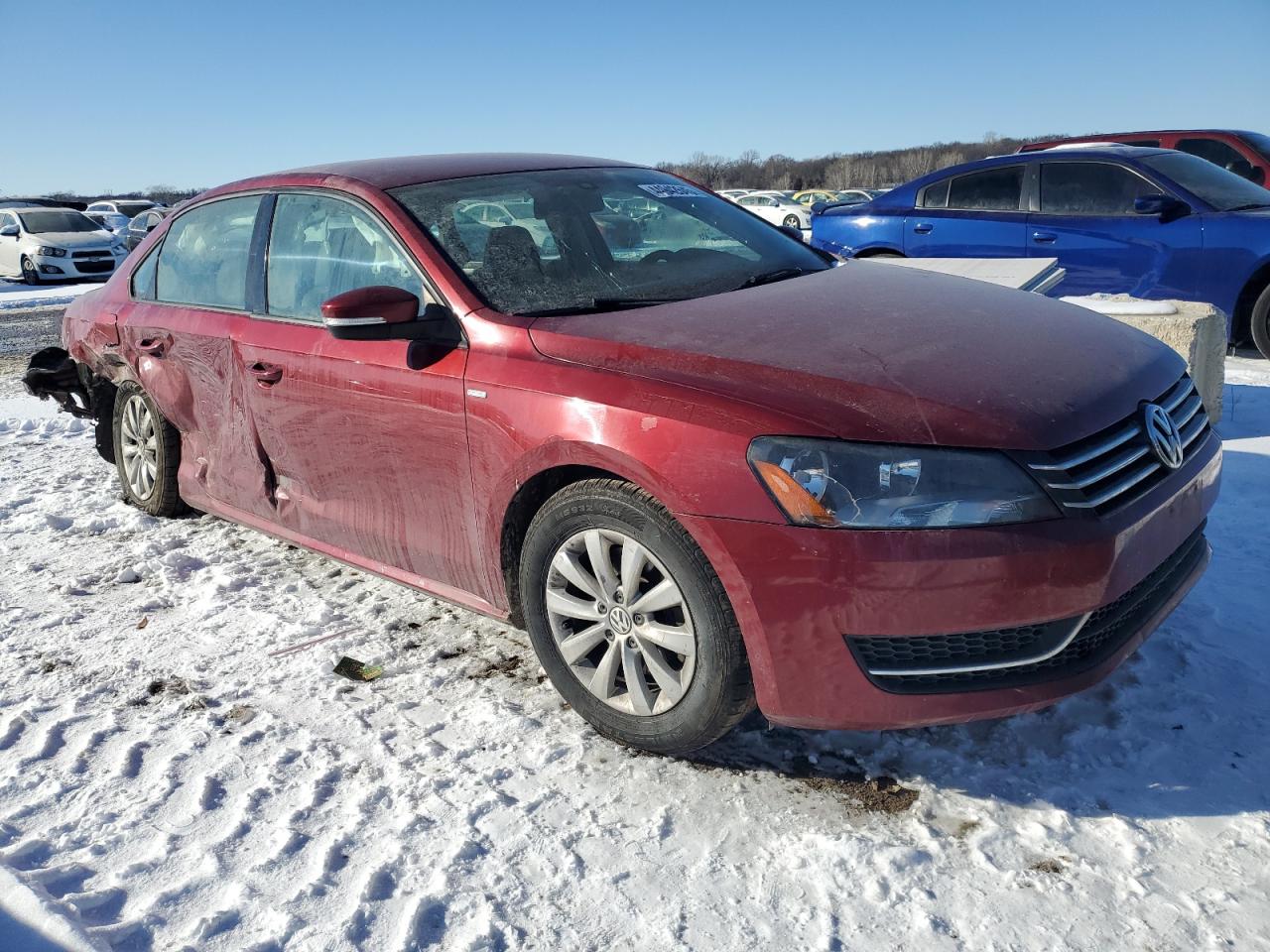 2015 Volkswagen Passat VIN 1VWAT7A35FC014252 Copart auction photo, rear end / undercarriage damage thumbnail 4