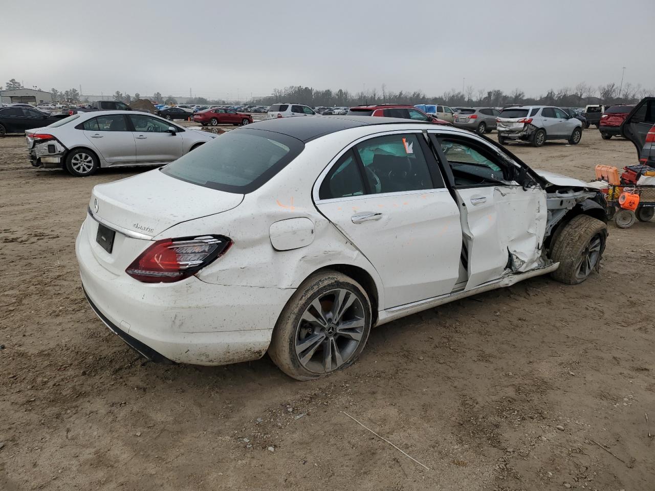 2019 Mercedes-Benz C-klasse VIN 55SWF8EB5KU293835 Copart auction photo, frame damage / all over damage thumbnail 3