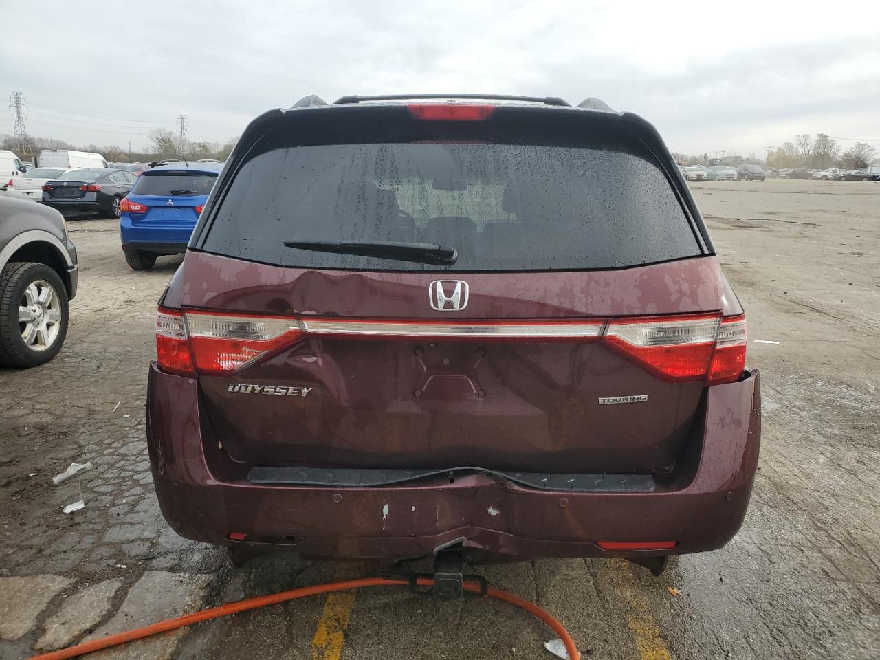 2011 Honda Odyssey VIN 5FNRL5H97BB096776 Copart auction photo, rear end damage thumbnail 6