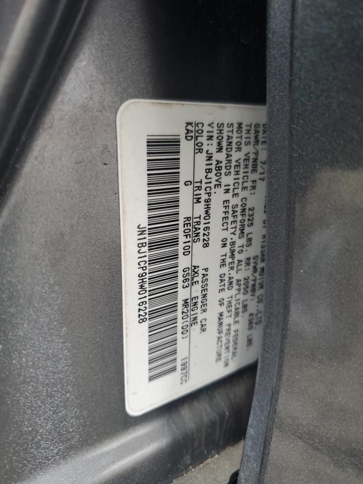 2017 Nissan Rogue VIN JN1BJ1CP9HW016228 Copart auction photo, front end damage thumbnail 15