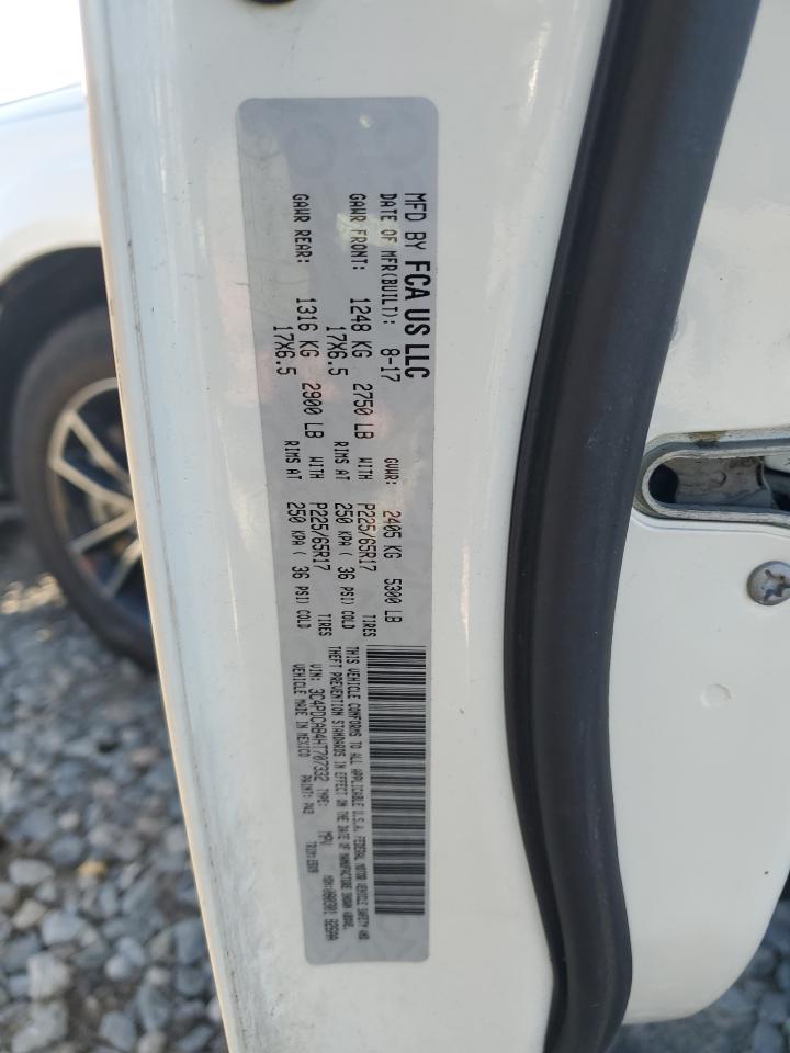 2017 Dodge Journey VIN 3C4PDCAB4HT707332 Copart auction photo, front end / top/roof damage thumbnail 13
