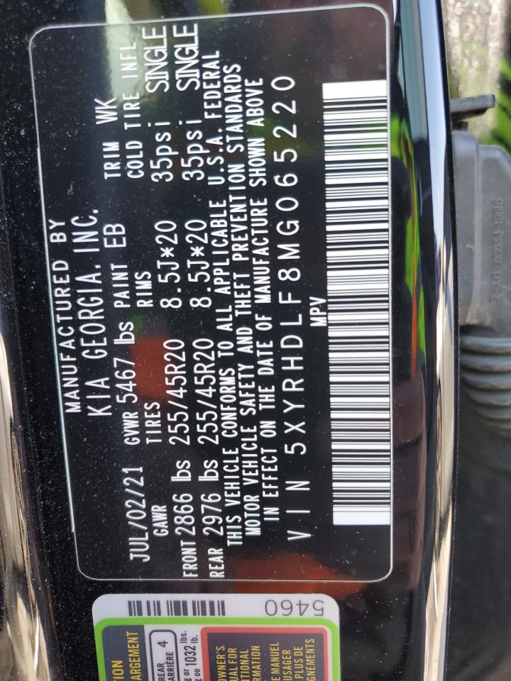 2021 KIA Sorento VIN 5XYRHDLF8MG065220 Copart auction photo, all over damage thumbnail 13