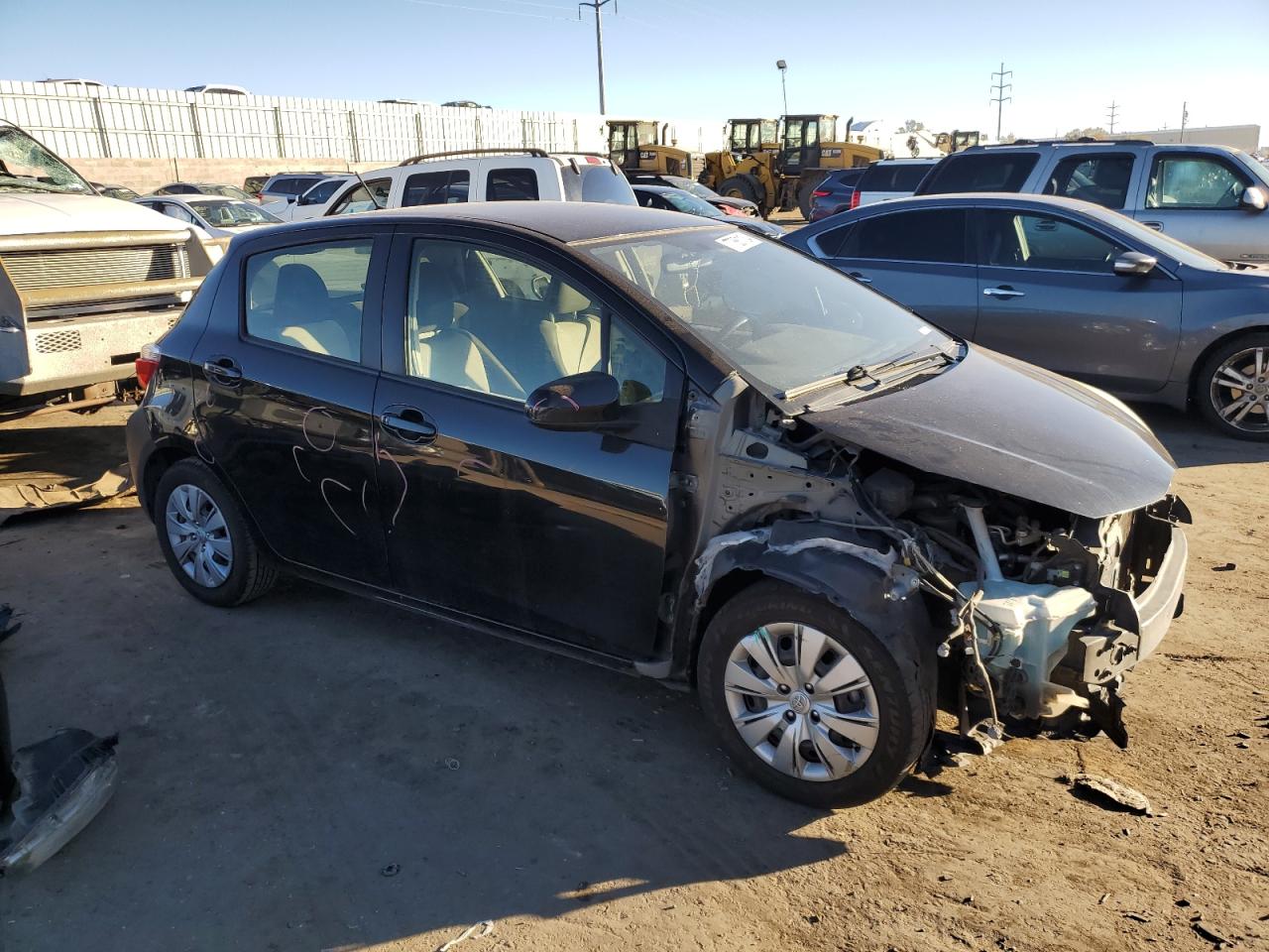 2013 Toyota Yaris VIN JTDKTUD34DD568875 Copart auction photo, front end damage thumbnail 4