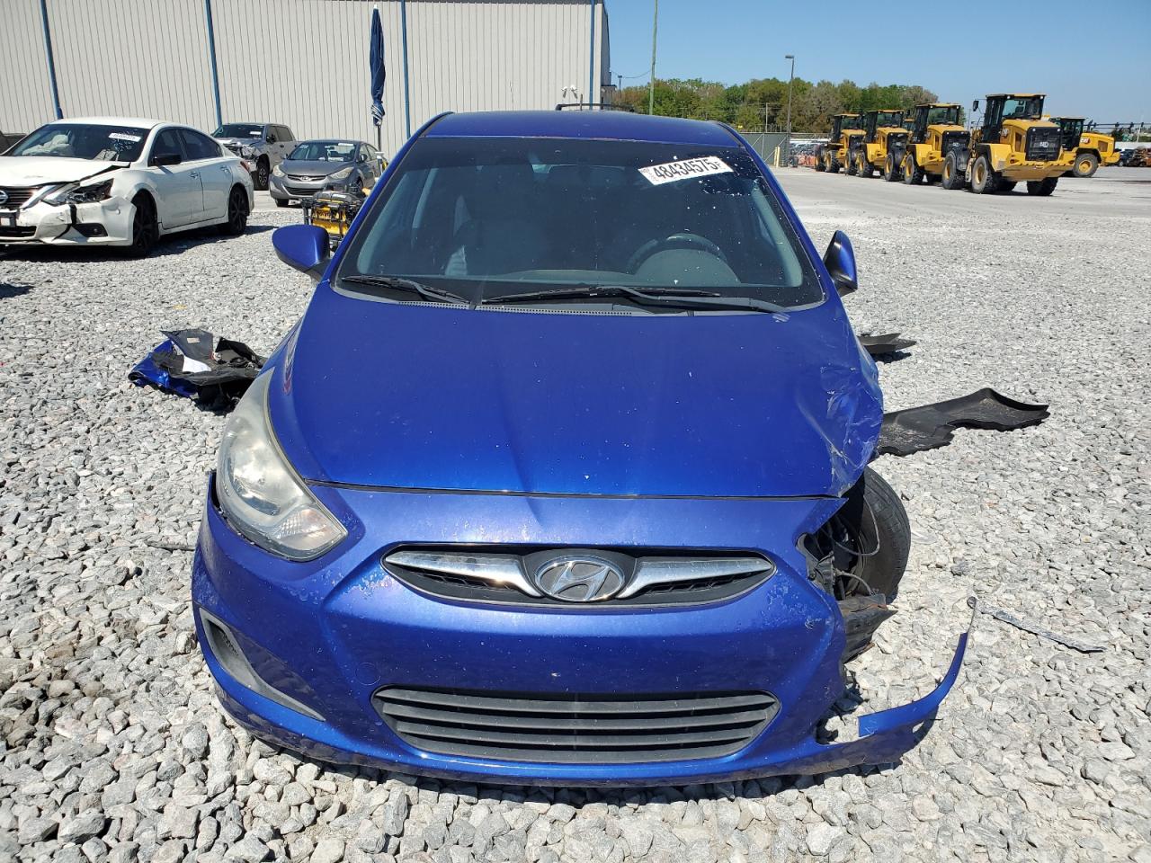 2013 Hyundai Accent VIN KMHCT4AEXDU355337 Copart auction photo, front end damage thumbnail 5