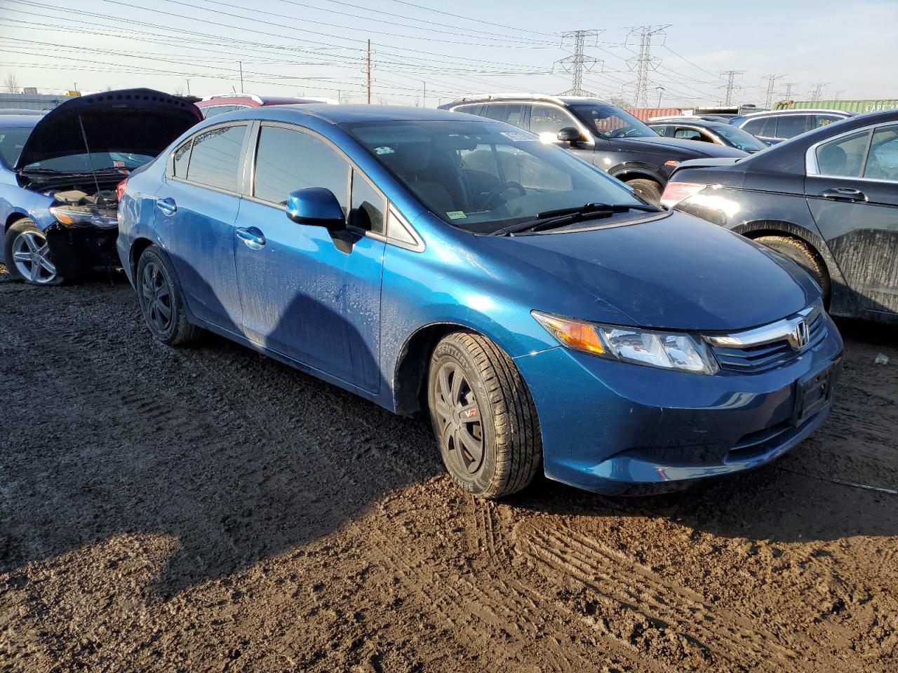 2012 Honda Civic VIN 2HGFB2F56CH506355 Copart auction photo, side / minor dent/scratches damage thumbnail 4