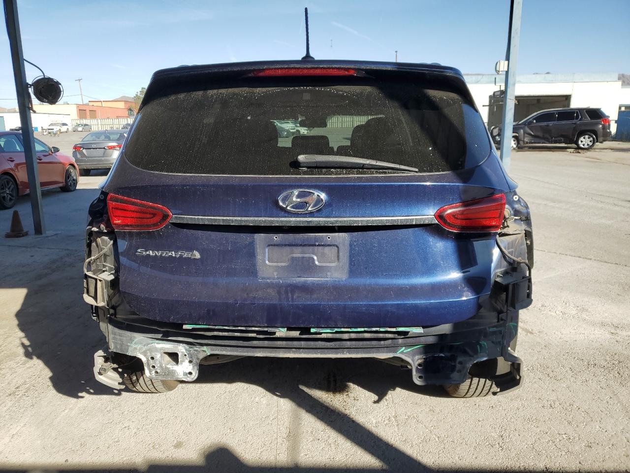 2019 Hyundai Santa Fe VIN 5NMS23AD4KH127679 Copart auction photo, rear end damage thumbnail 6