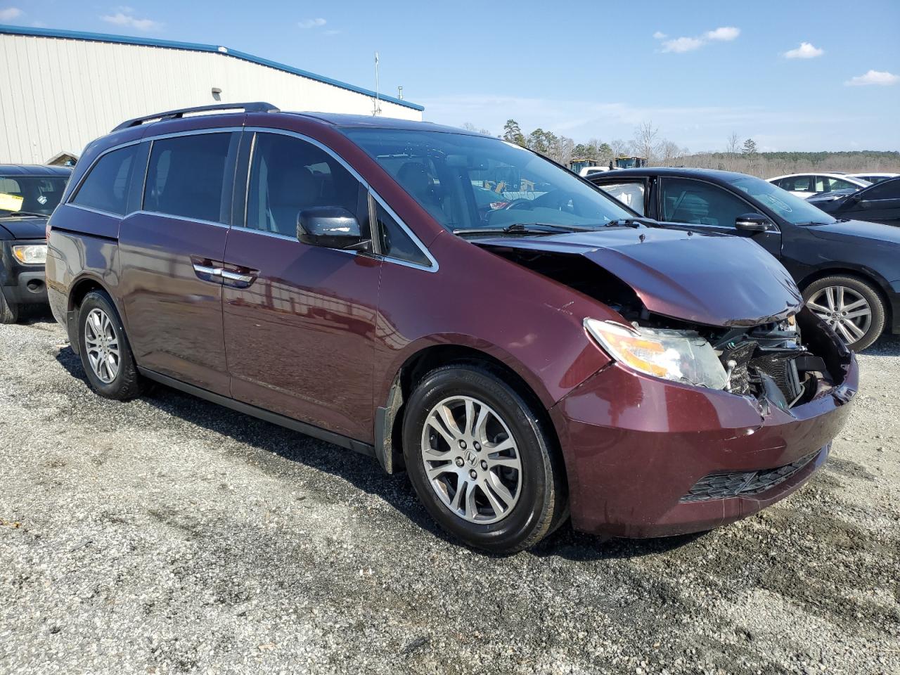 2013 Honda Odyssey VIN 5FNRL5H66DB050364 Copart auction photo, front end damage thumbnail 4