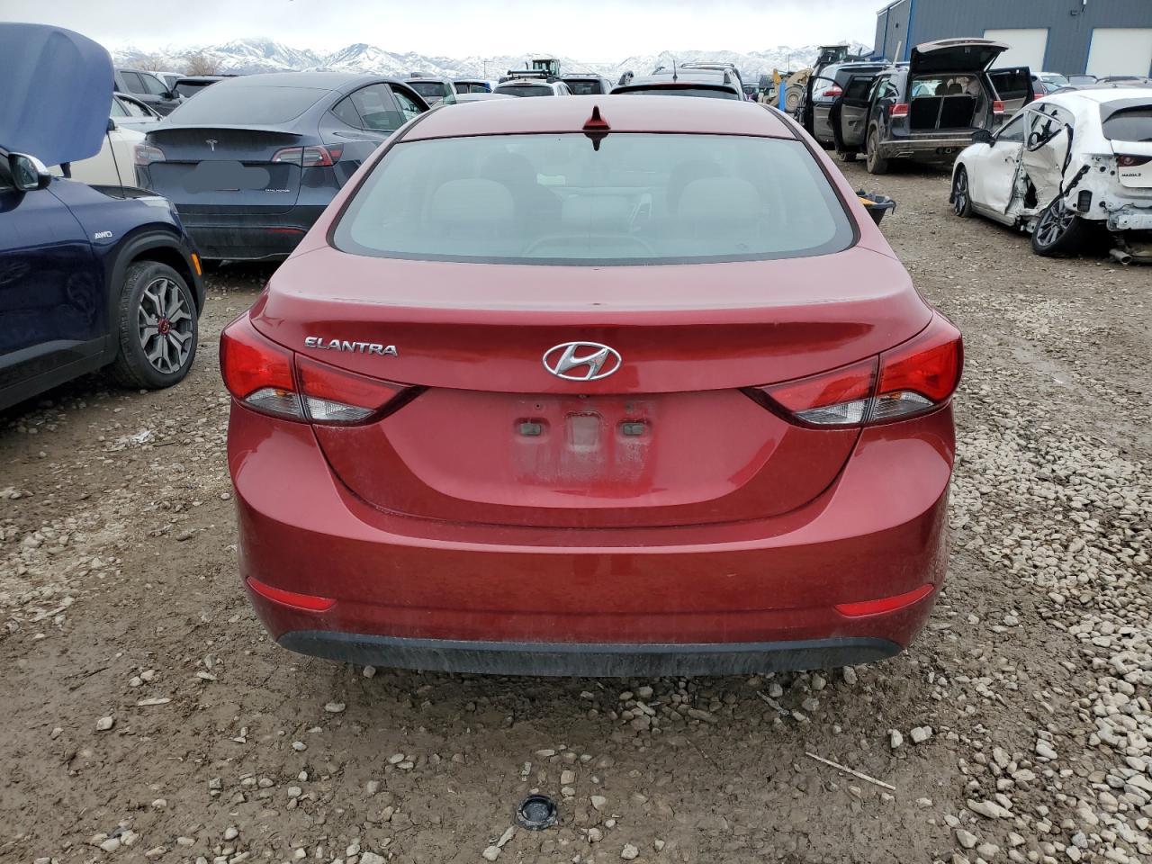 2016 Hyundai Elantra VIN 5NPDH4AE4GH704503 Copart auction photo, mechanical damage thumbnail 6